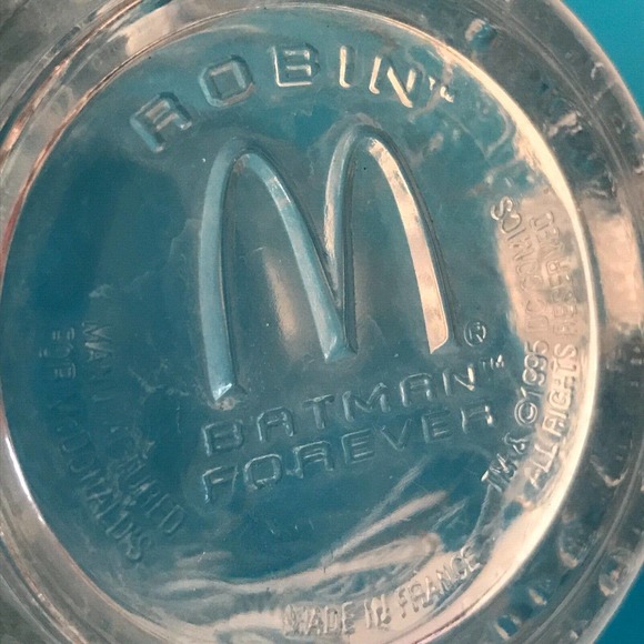 VINTAGE-McDonald's Batman Forever "Robin" Glass Cup/Mug DC Comic 1995 *RARE - Picture 3 of 12
